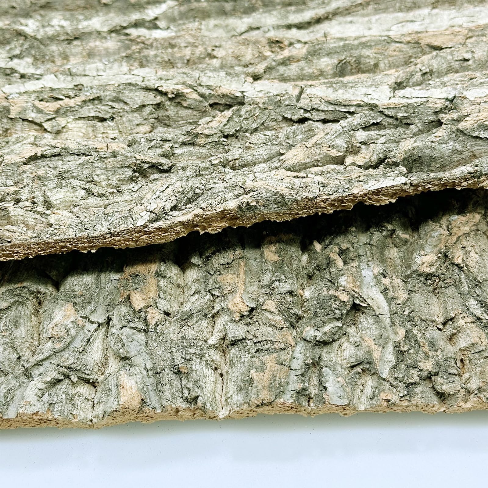 Sughero Terrario Sfondo, Decorazione di Corteccia di Rettile, Fondo Corteccia di Sughero per Terrario Decorazione per Tartaruga Lucertola (2PCS, 30 x 30 cm)