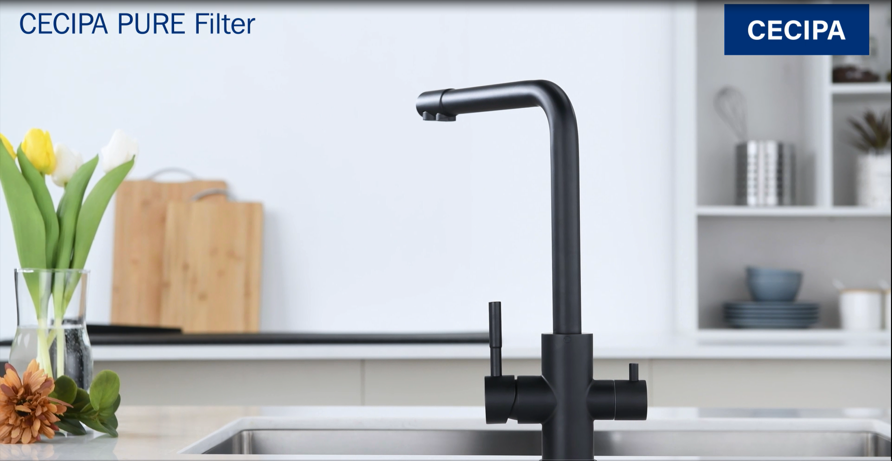 Spruzzatore Estraibile Per Rubinetto Cucina, Uscita Acqua A Due Getti, Attacco Standard 4 Punti, Plastica ABS Nero, Design Moderno E Antiruggine