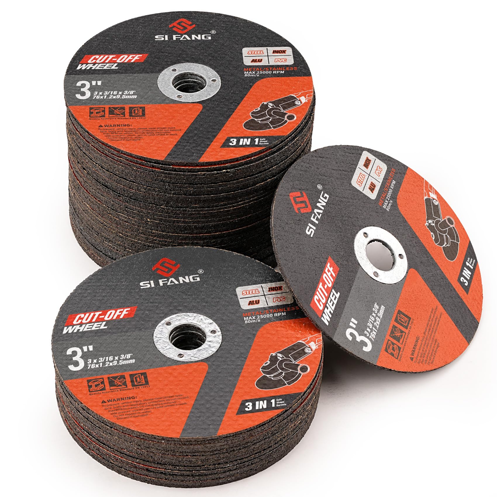 Disques de coupe 76mm meuleuse d'angle pour tronçonner l'acier inoxydable net