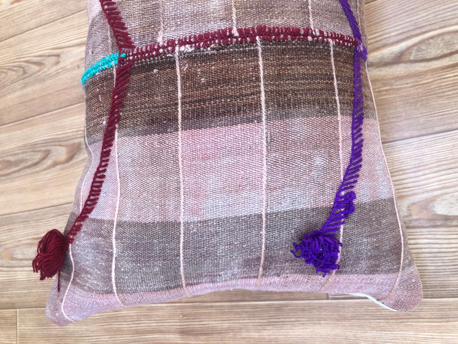 Turkish Pillow Kilim Cover 14x38 inches Turkish Lumbar Cover
