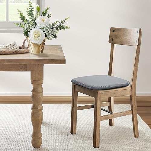 Miniatura 6 de Shinnwa Paquete de 4 cojines antideslizantes para sillas de comedor, cojines de asiento de cocina en forma de U, juego de 4, 15 x 16 pulgadas, color