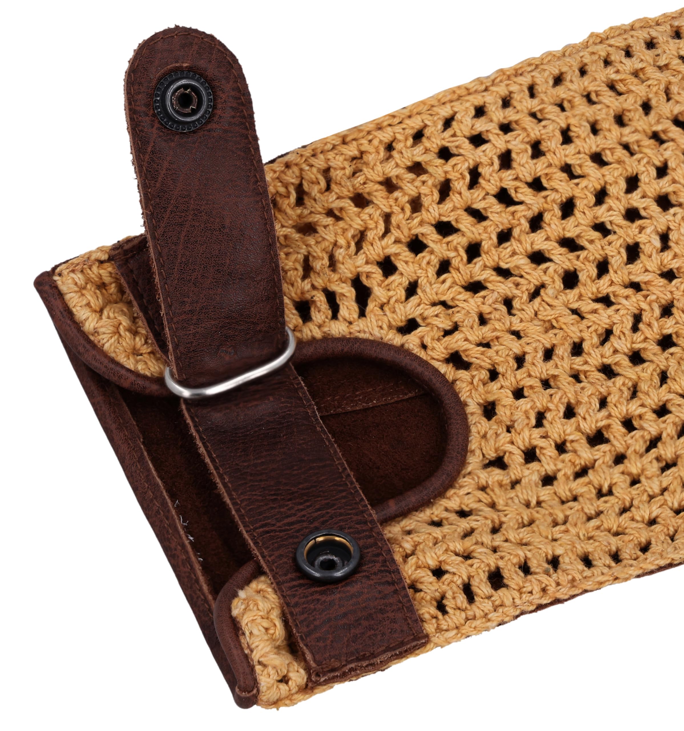 Gusti Leder Lederhandschuhe Maison - Handschuhe Fahrradhandschuhe mit Baumwolldetails Gelb Braun Leder
