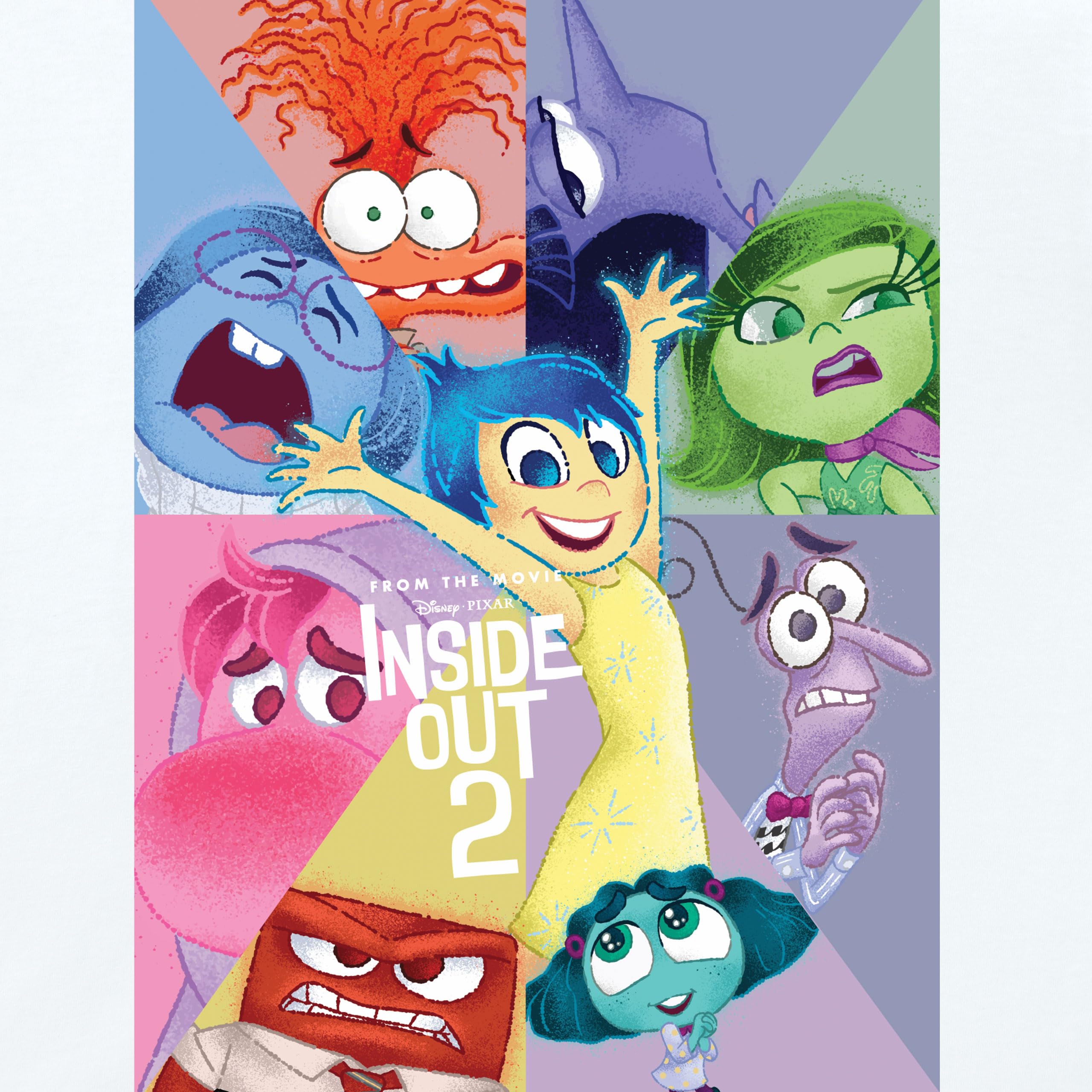 Disney Maglietta Magliette Manica Corta Bambino | Inside out t-Shirt | Bianco 11-12 Anni
