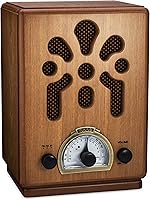 Vista 1 de ClearClick Classic Vintage Retro Style AM/FM Radio with Bluetooth - Handmade Wooden Exterior Brown