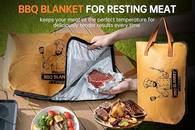 Kit de 36 accesorios para parrilla con manta BBQ miniatura 3