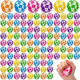 Yunsailing 108 Pcs Hawaii Party Favors Summer Mini Sensory Fidget Toy 2.4" | Mini Stress Balls Bulk for Adults, Hawaiian Leaves Design, Soft Pressure Relief Hand Exercise, Classroom Prizes Party Favors