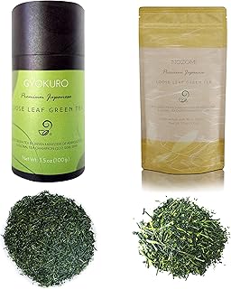 Gyokuro and Nozomi Tea Assortment from Japanese Green Tea Co – Premium 2-Piece Japanese Green Tea Assortment – Single Orig...