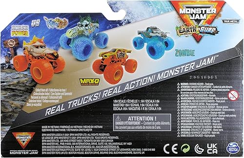 Miniatura 2 de Monster Jam Paquete de 2 caballos de potencia de caballos de la serie Earth vs Surf Series 2022 vs Aqua Stallion