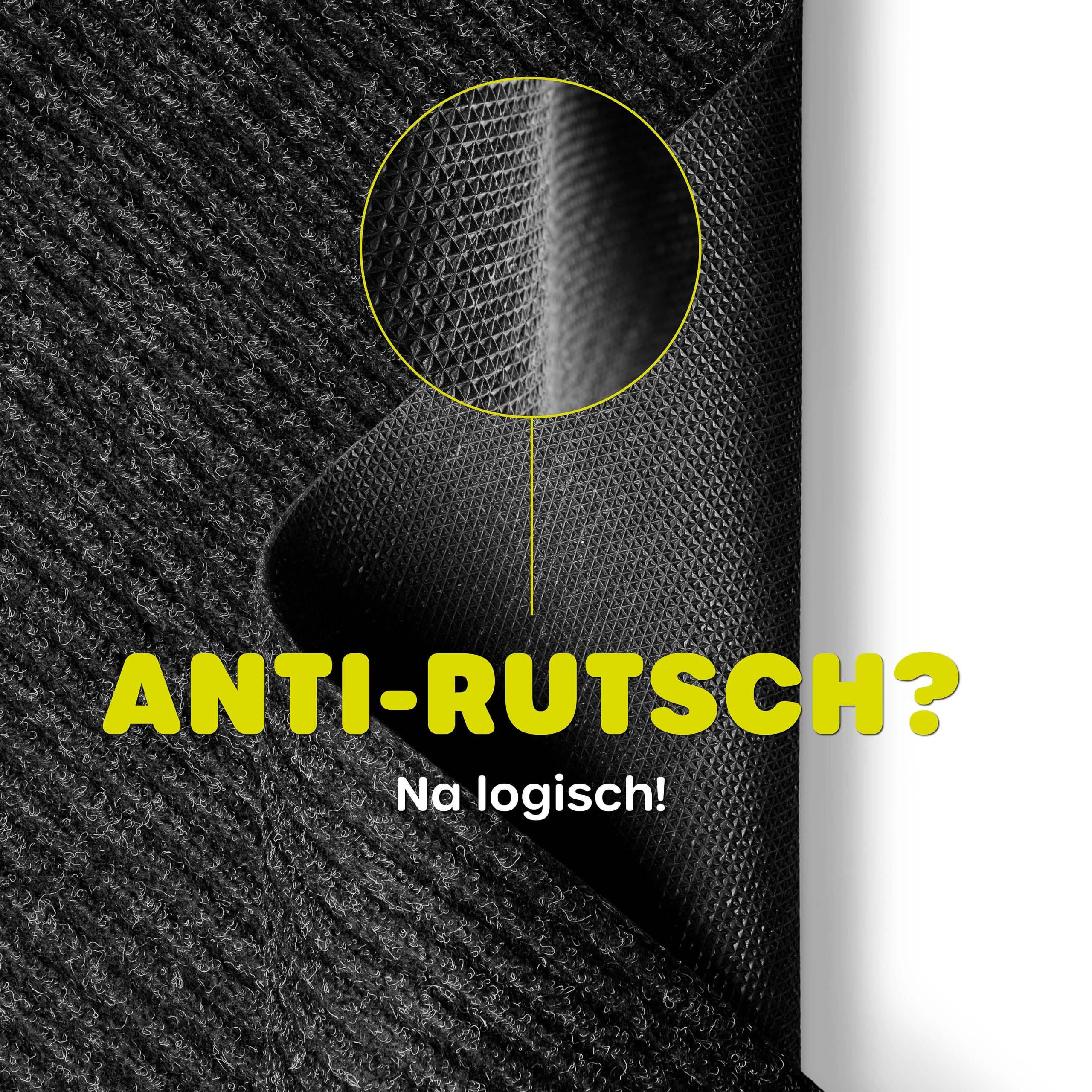Wecon Home Buhai Läufer, 80 x 200 cm, schwarz