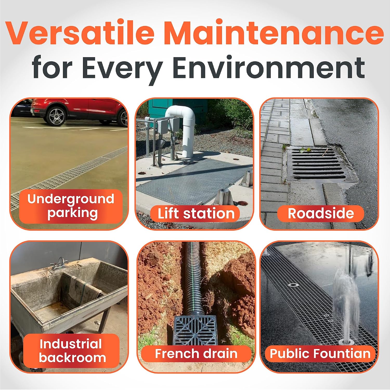 SewerFlo Main Line Sewer Drain Cleaner Heavy Duty, Clears Sand, Silt and Mud from Catch Basins, Breaks Up Clogs & Keeps Particles in Suspension, Safe & Concentrated (1 Galon)