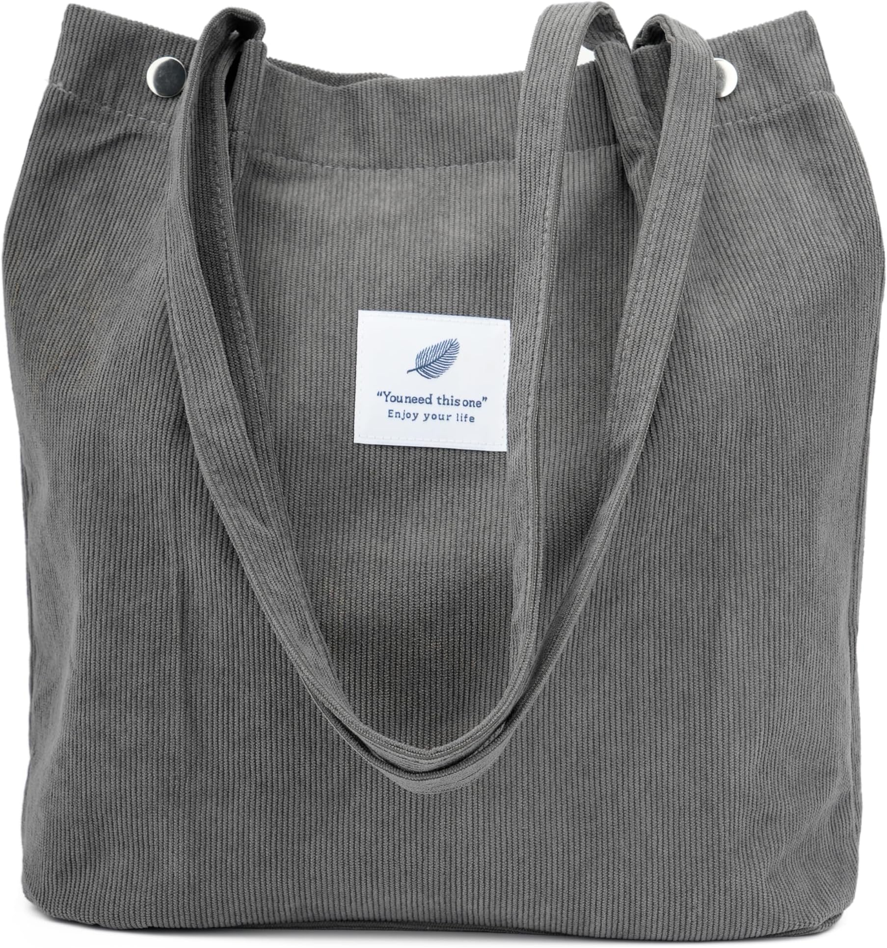 Corduroy Tote Bag Cute Tote Bags for Women Shoulder Bag with Inner Pocket for Work Beach Travel and Shopping Grocery