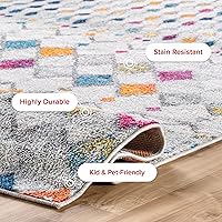 Vista 83 de nuLOOM 2x8 Alfombra de Área Blythe Marroquí, Negro y Blanco, Diseño Bohemio Desvanecido, Resistente a Manchas, Para Dormitorio, Comedor, Sala