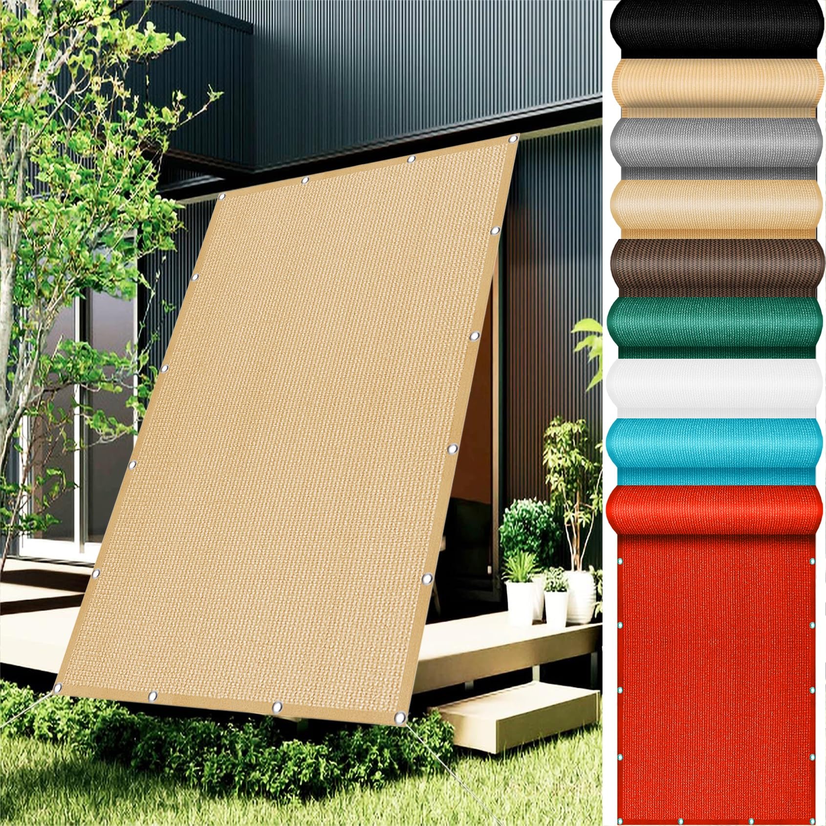 Toile Respirant 310 x 550 cm pour Ombrager une Terrasse