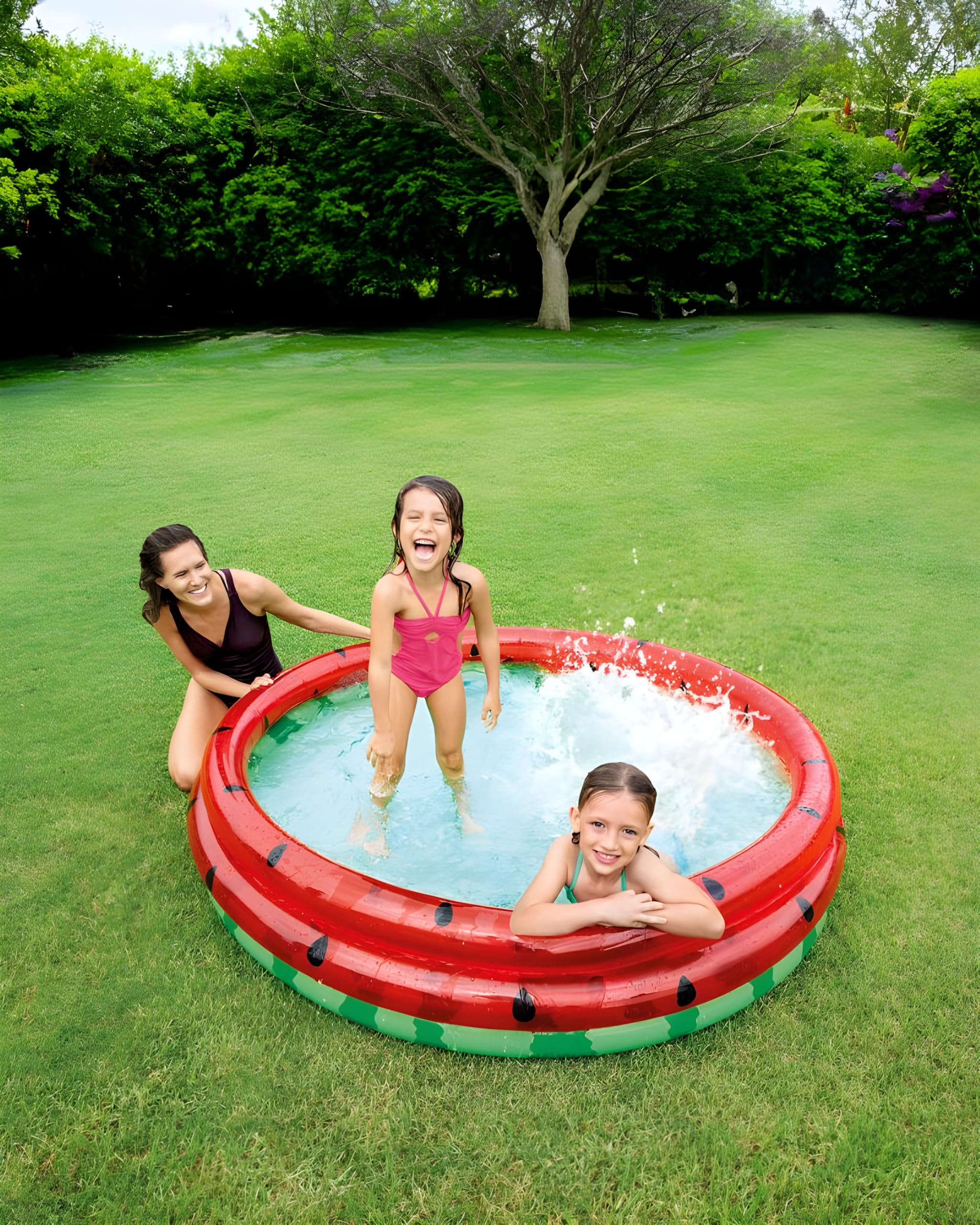 Splash into Endless Fun with Our Watermelon-Themed Inflatable Pool for Kids - Durable and Spacious for Hot Days - 154-Gallon Capacity, Perfect for Backyard Parties and Summer Adventures-image-48