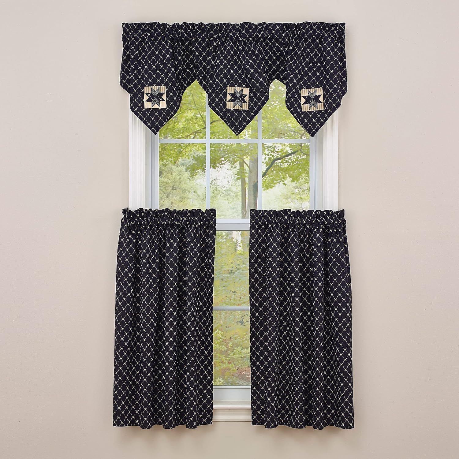 Park Designs Primitive Spice Lined Point Valance, 72 x 15