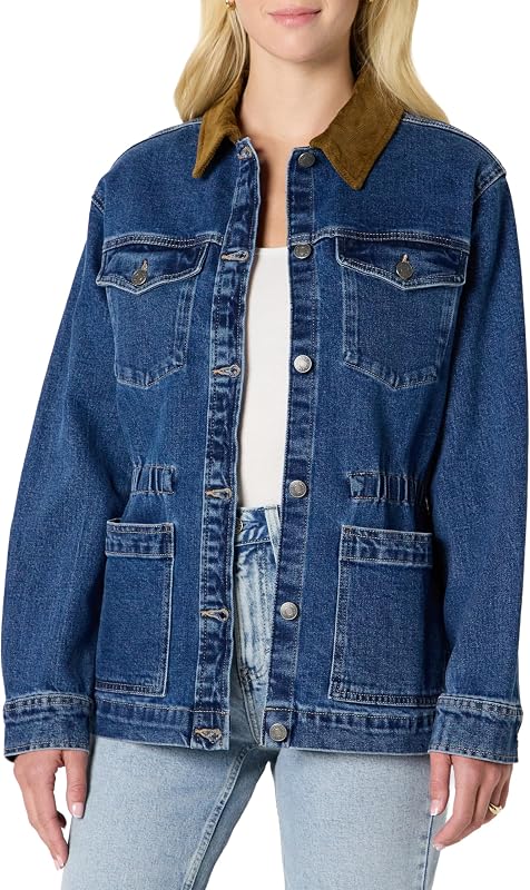 Women's Regular-Fit Low Stretch Denim Cinched Waist Barn Jacket