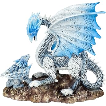 Figuren Shop GmbH Drachen Figur blau 16 cm - Winddrachen Familie Dekoration Geschenkidee f r Drachenliebhaber