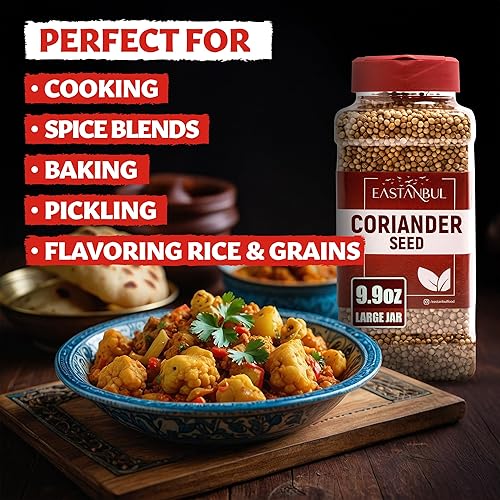 Miniatura 3 de Eastanbul Semillas de cilantro enteras, 9.9 onzas, cilantra, cilantro para cocinar, especias para decapado, enlatado, biltong, pechuga de cornbeef,