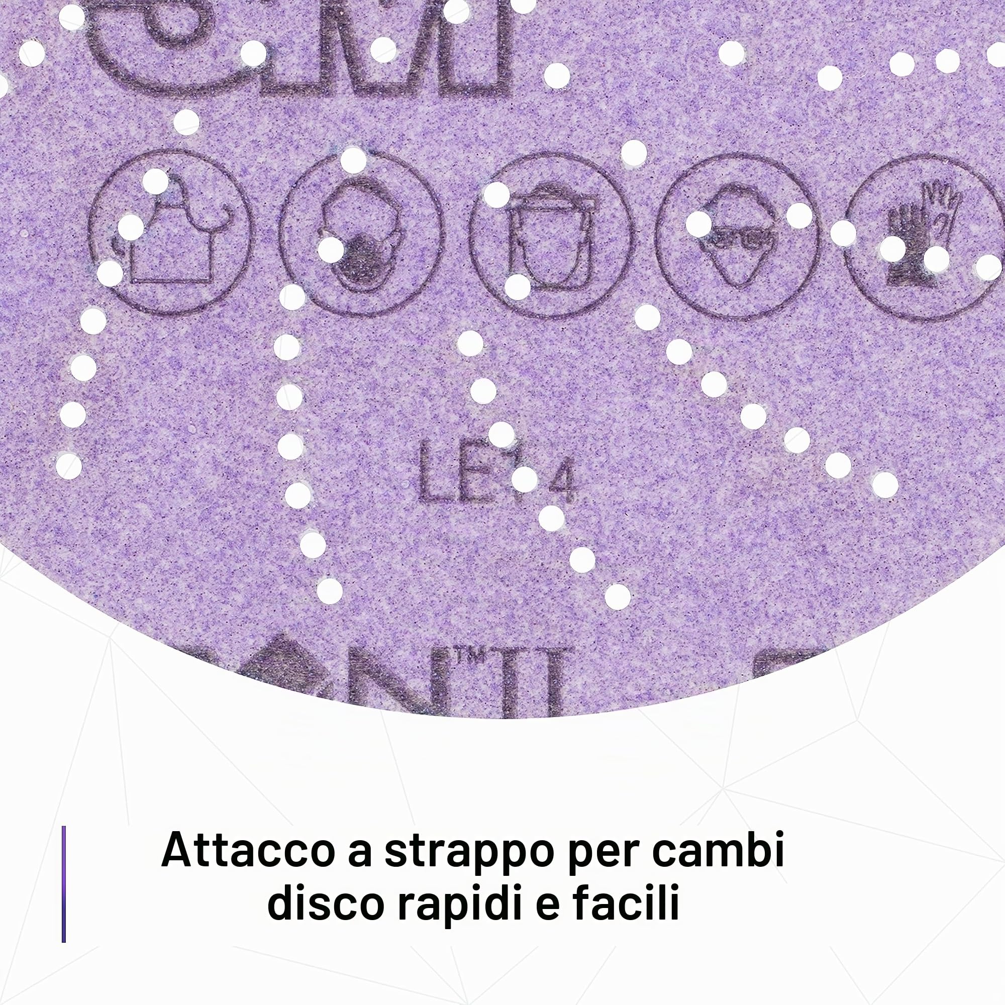 3M Cubitron il Disco con Supporto in Film 775L, 127 mm, 320+, Sabbia Pulita, 50 Dischi per Confezione