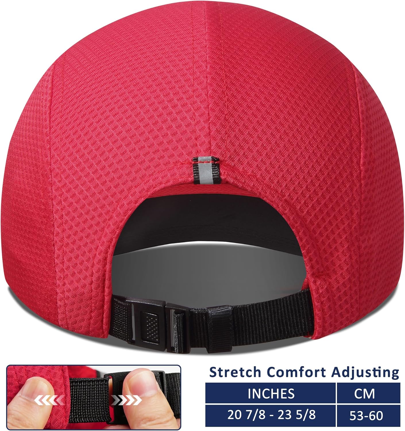 GADIEMKENSD Women's Race Day Running Cap Performance Mesh Hat - Excellent Ventilation, Lightweight, Reflective Safety - Image 4