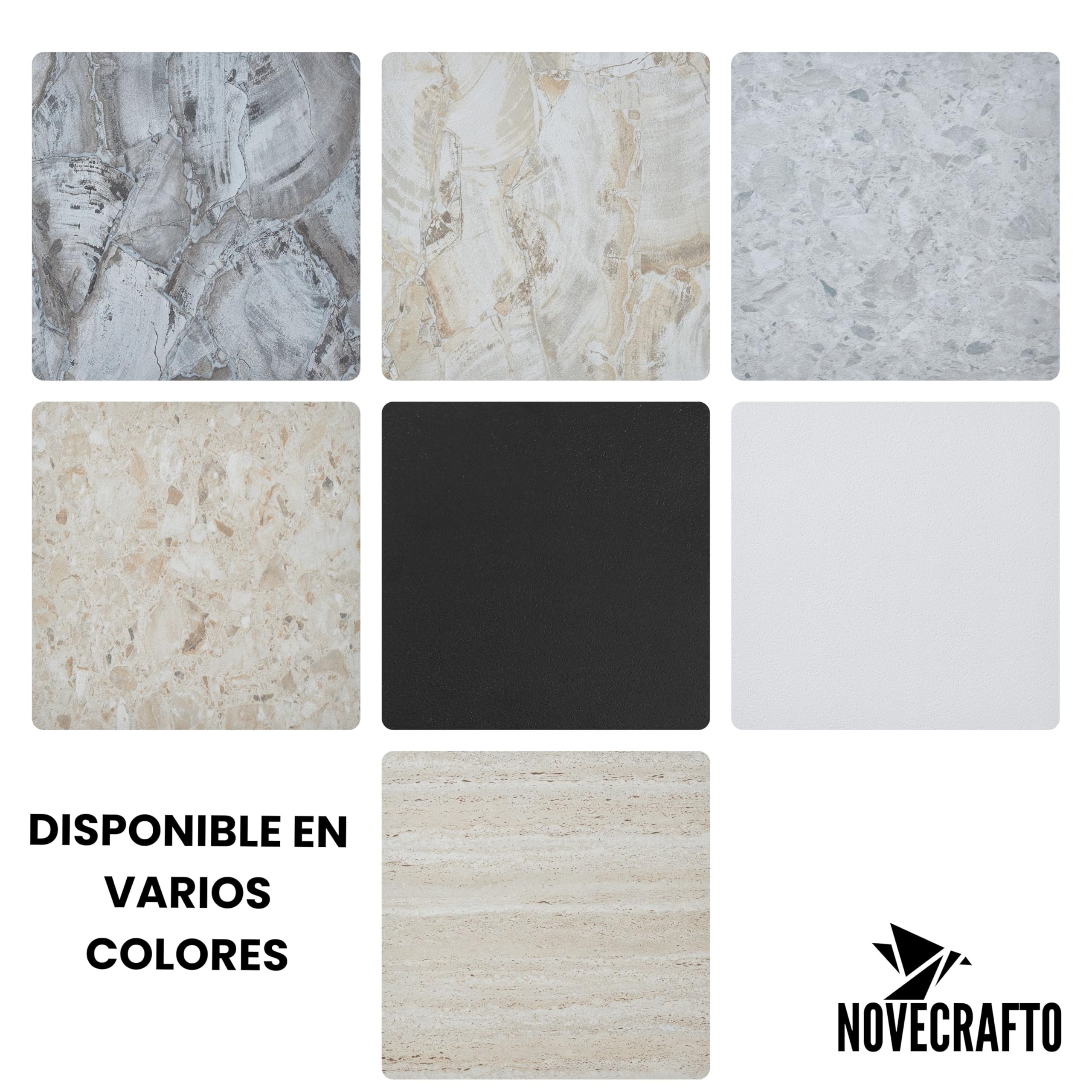 Suelo Vinilo Autoadhesivo Impermeable – Paquete de 10 Losetas Cuadradas, Cubre 0,93 m² – Cada Losa Adhesiva 30,5 x 30,5 cm – Suelo Vinílico Autoadhesivo Blanco Para Cocina, Baño y Salón