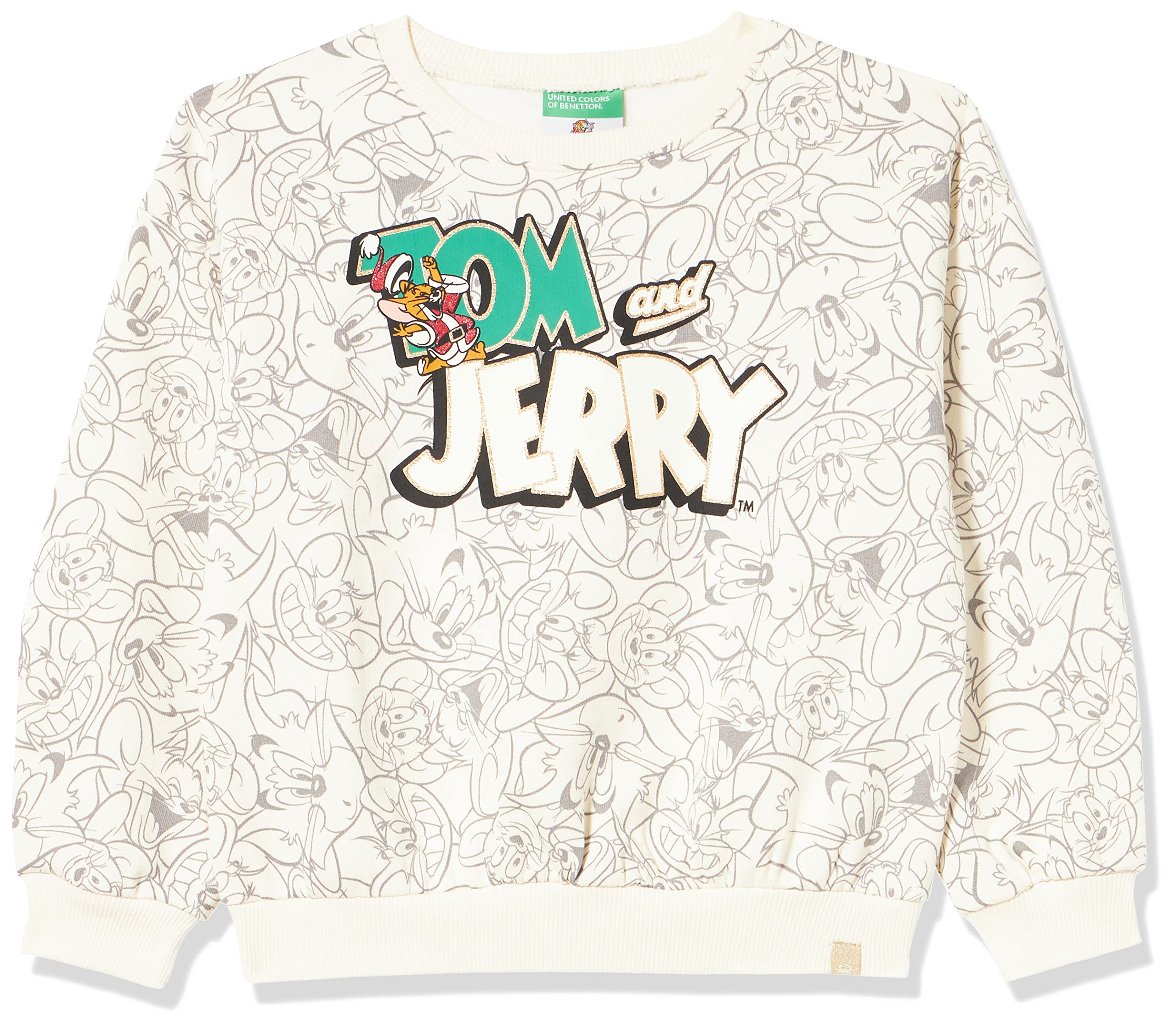 United Colors of Benetton Sudadera DE Cuello Redondo DE Manga Larga para Niñas
