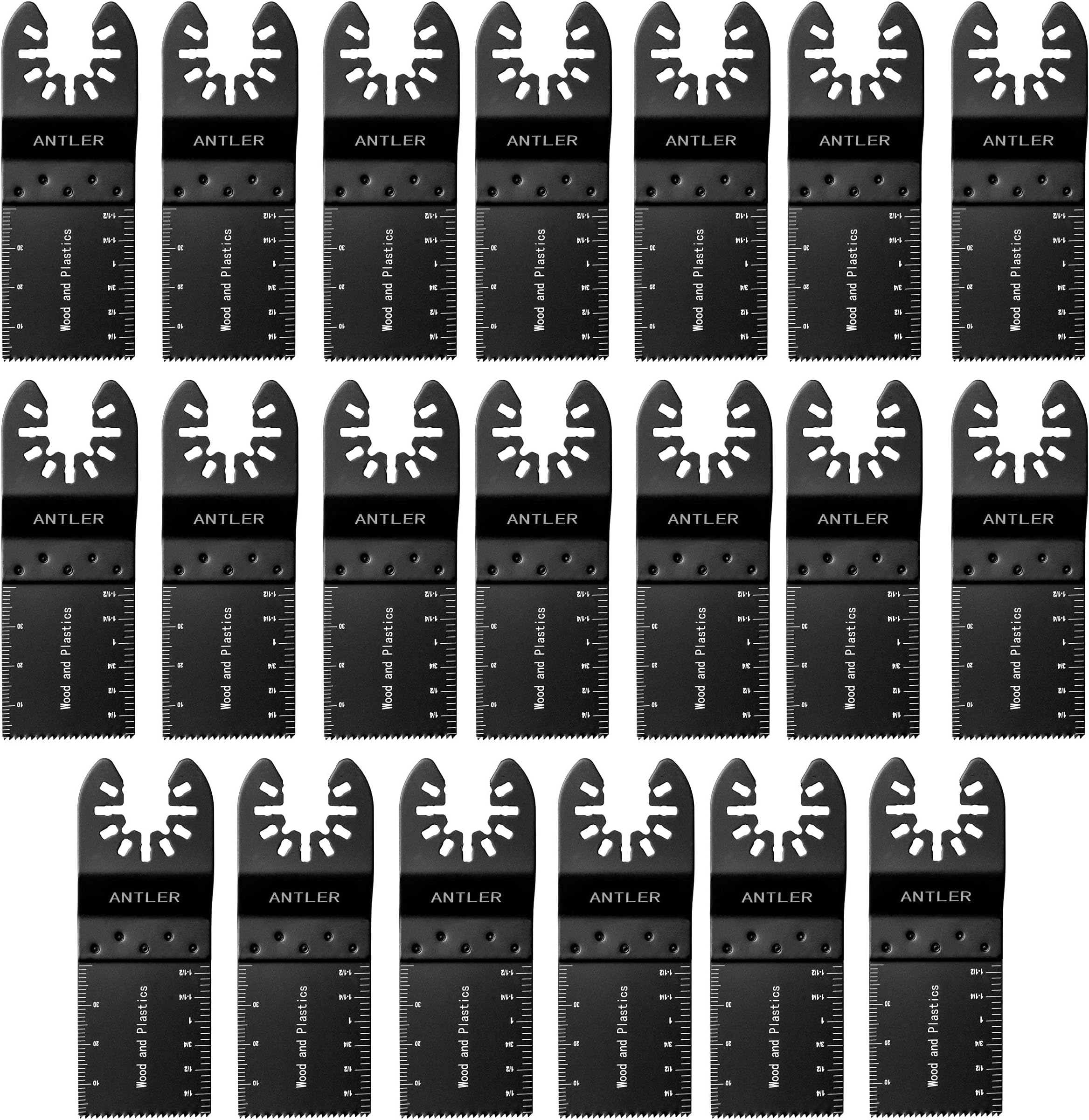 QAB35WB Antler Quick Fit 35mm Wood Cutter Saw Blades fits Dewalt Stanley etc Oscillating Multi Tool Accessories (Pack of 20)