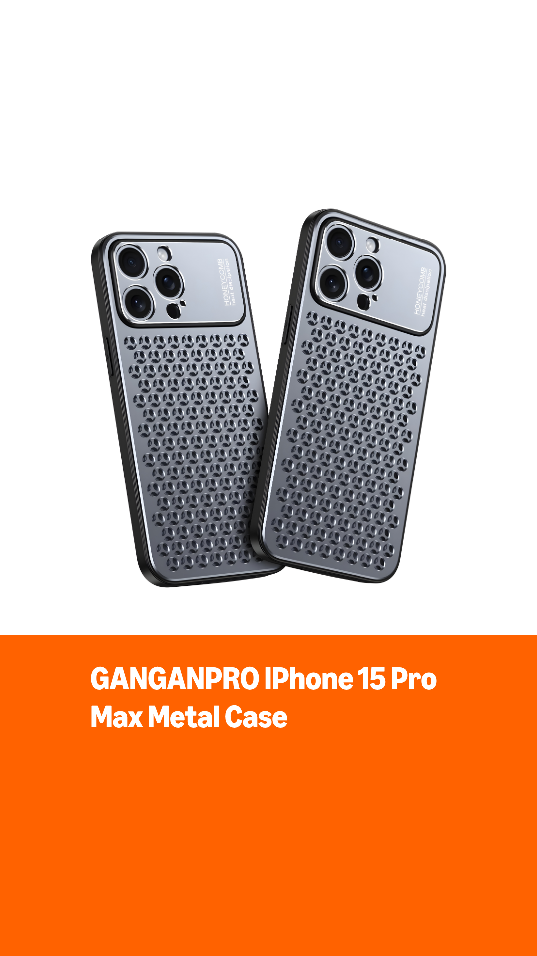 GANGANPRO Premium Aluminum Alloy for iPhone 15 Pro Max Metal Case