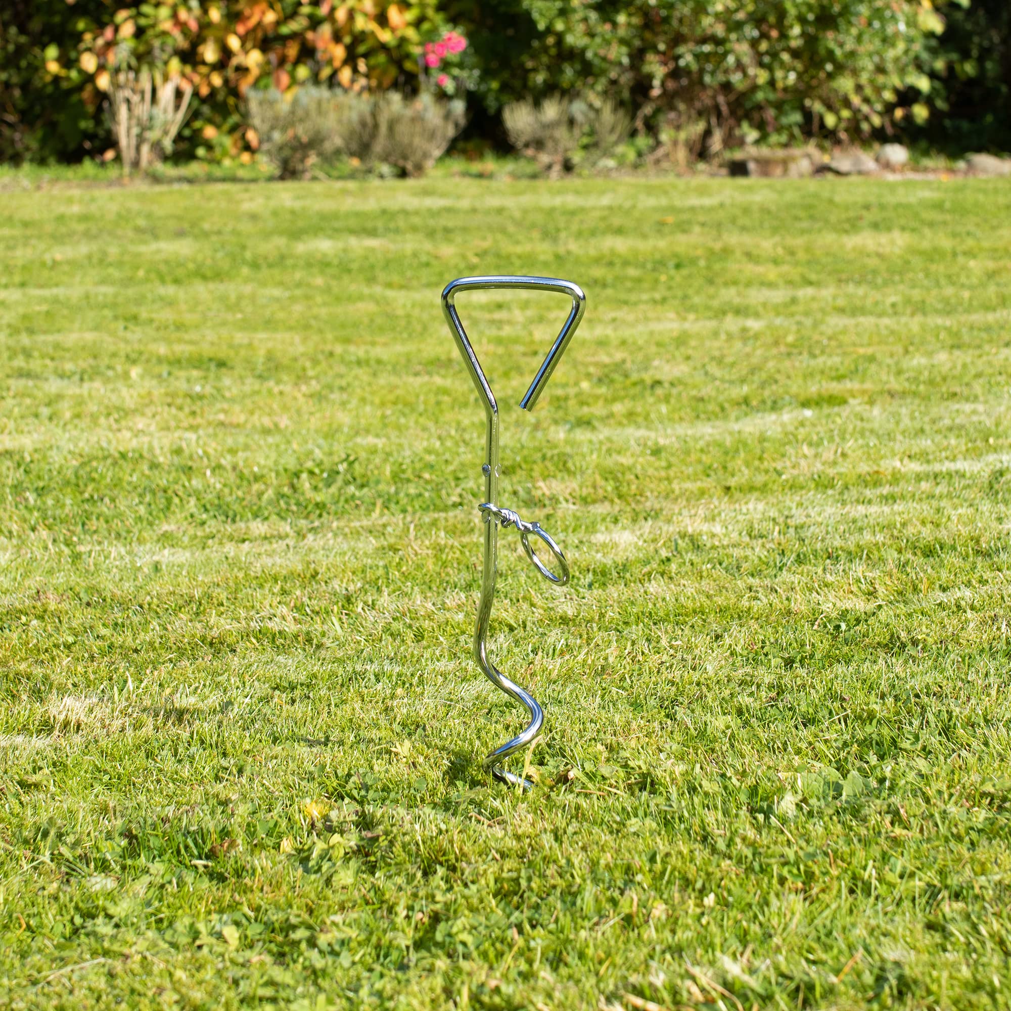 Bunty Palo per Cani da 40,6 cm, Ancoraggio a Vite a Spirale, Accessorio Ideale per Campeggio, guinzaglio e Accessori per Cani, Girevole a 360 Gradi, Struttura in Lega di Acciaio, Tutte Le Razze