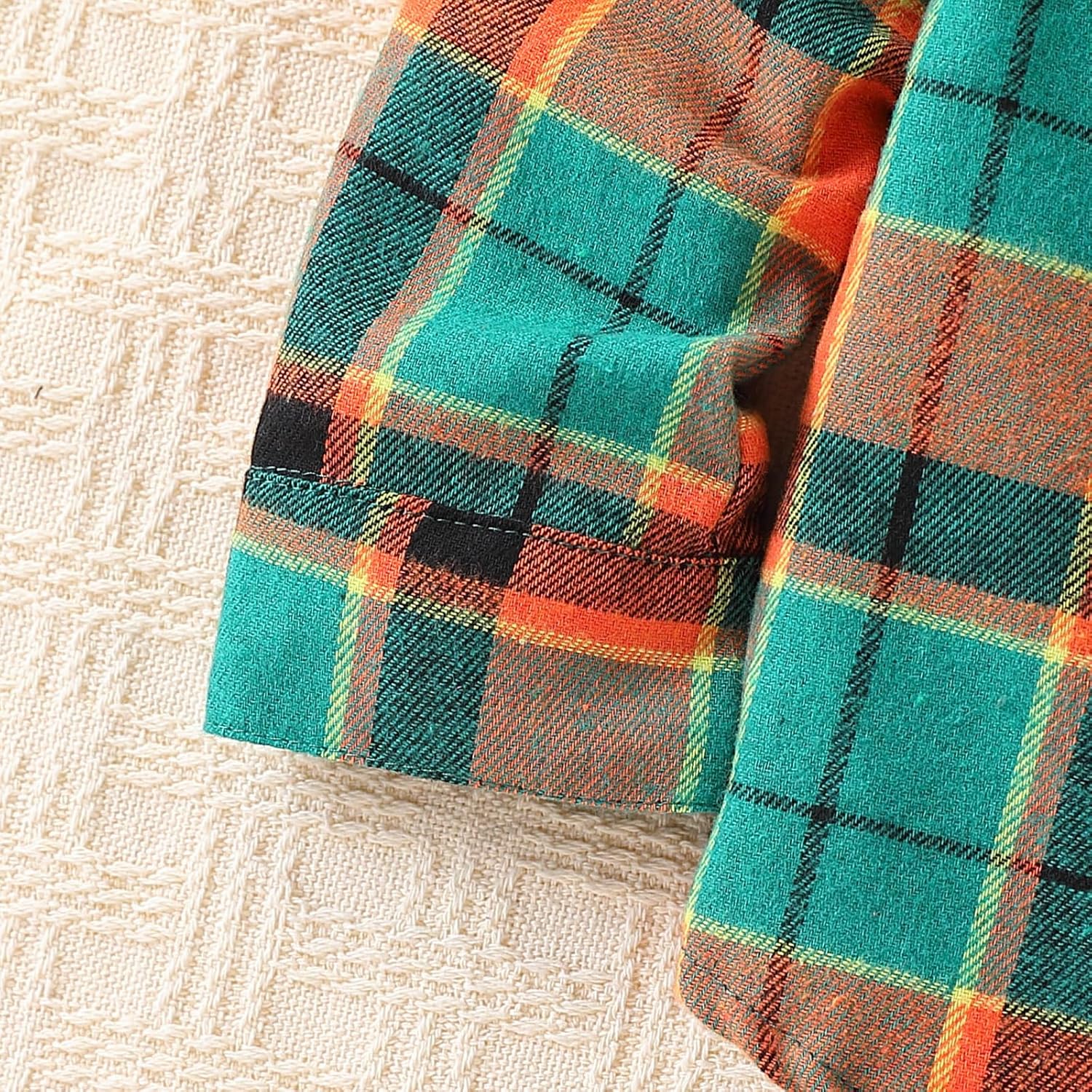 Toddler Boys Clothes 2 Piece Sweatsuit Set Flannel Plaid Shirt Hooded and Pants for Fall Winter 2-6Years - Image 7