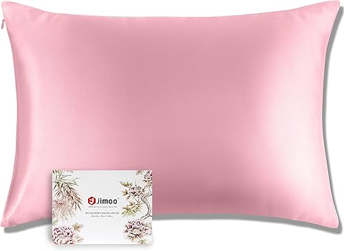 Miniatura 7 de J JIMOO Funda de almohada de seda para el pelo y la piel, 19 Momme, 600 hilos, 100% seda de morera