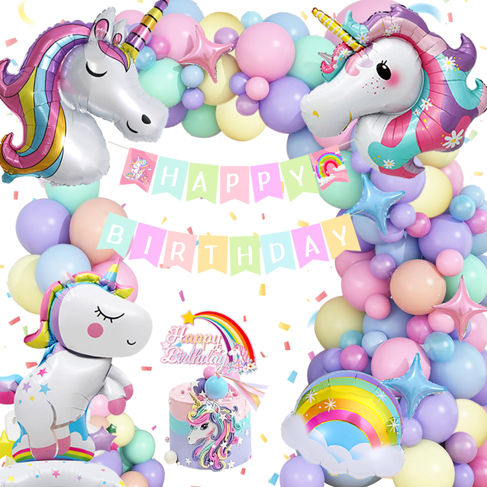 Unicorno Turbinii Appesi - 21 Pezzi Decorazioni di Compleanno di Unicorno Stelle Filanti a Soffitto per Ragazze Forniture per Feste Tema Unicorno Stelle Filanti Sospese