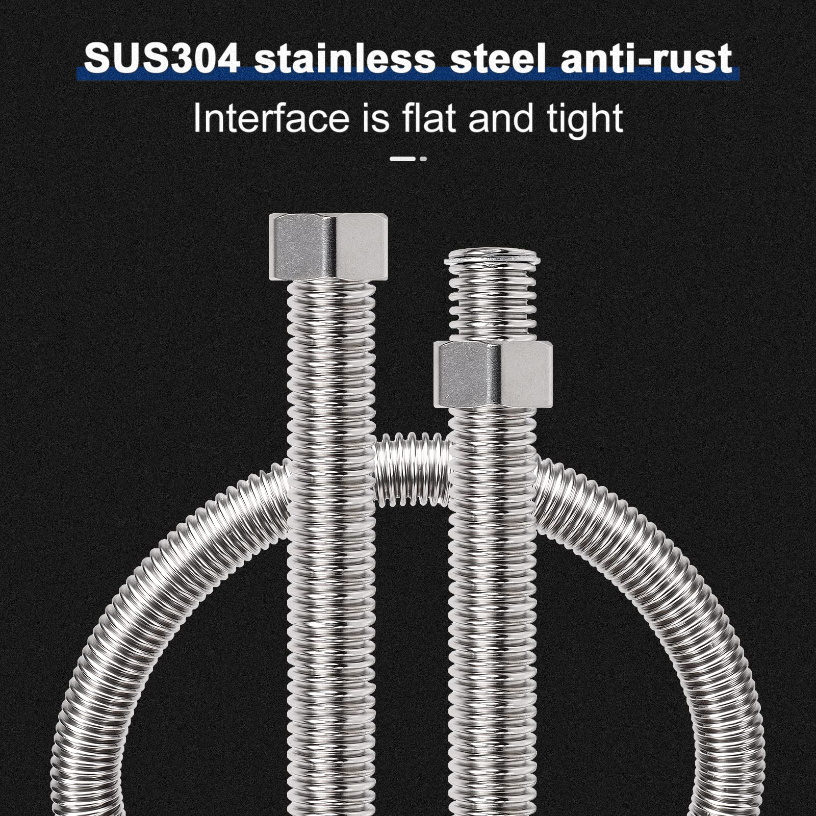 1 In. FIP X 1 In. FIP X 24 In. Corrugated Stainless Steel Water - Foto 3