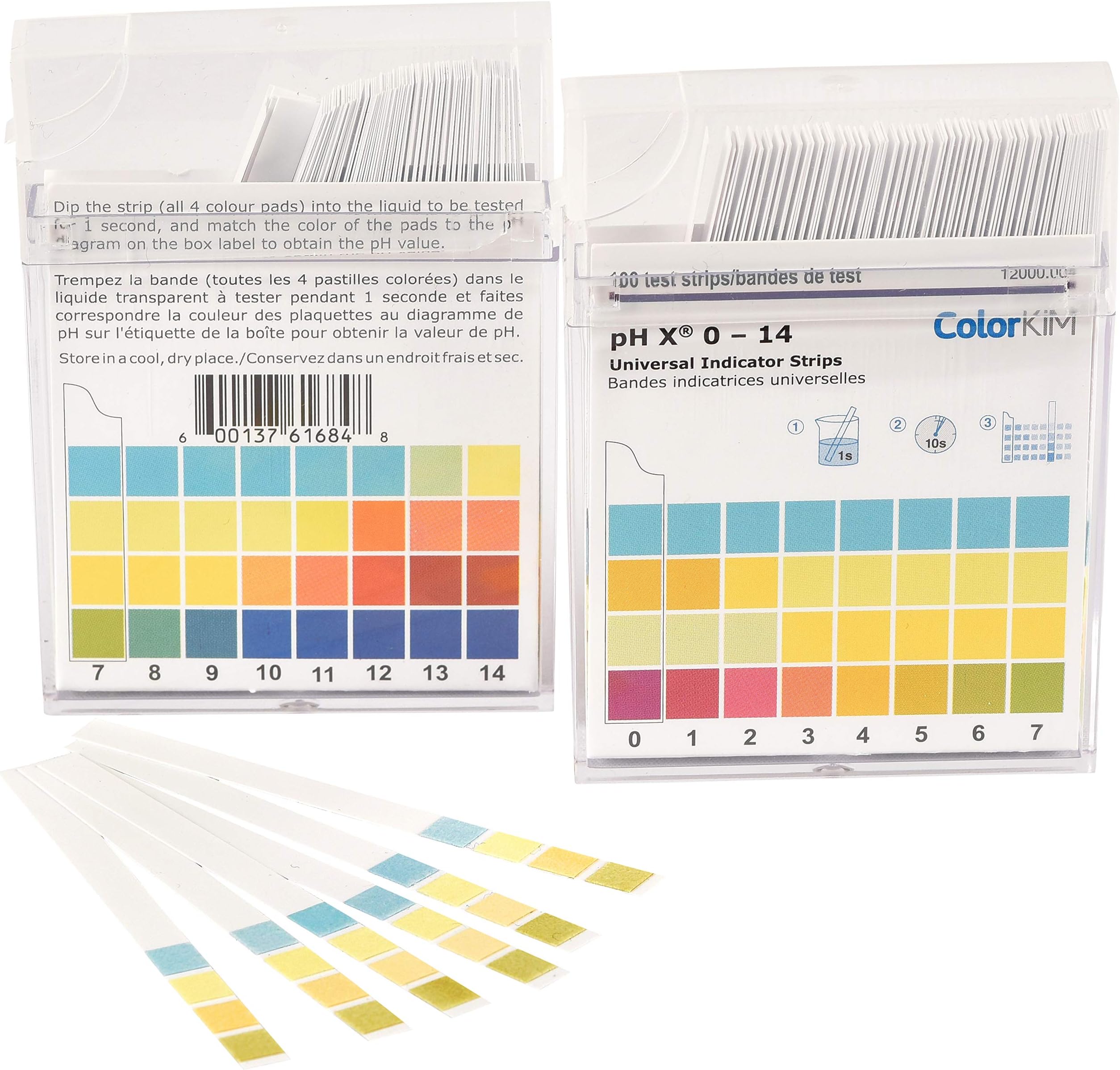 pH Strips, 0-14 Scale, for Testing Water pH, Made of Premium Litmus Paper (100 Strips)