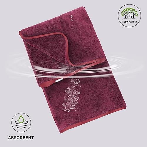 Miniatura 6 de Juego de 4 toallas de baño de microfibra, ligeras y de secado rápido, ultrasuaves y altamente absorbentes, para baño, gimnasio, hotel, playa y spa