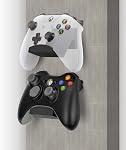 Brainwavz Game Controller Wall Mount Stand Holder (2 Pack) Compatible With XBOX ONE SWITCH PS4 STEAM PC NINTENDO, Universal Gamepad Accessories - No screws, Stick on, Black By Brainwavz (V2 - Improved Adhesion) UGC1
