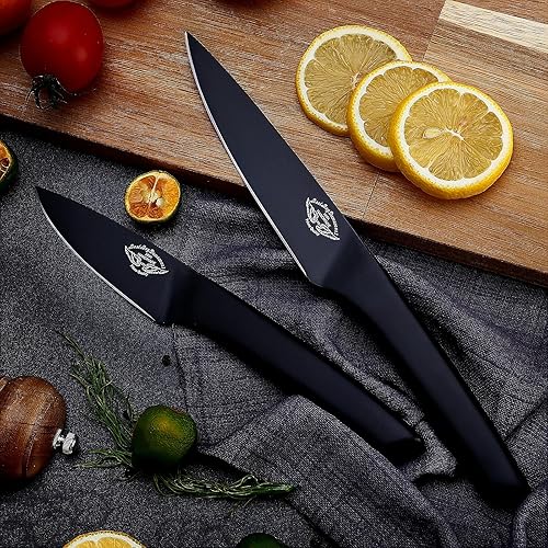 Miniatura 6 de Best.Buy.Damascus1 Juego de cuchillos de chef, juego de cuchillos de cocina de color negro, cuchillos de chef de calidad perumim
