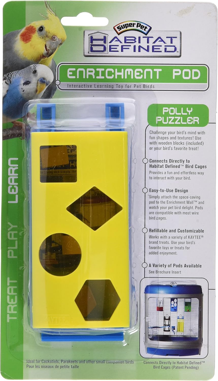 Kaytee Avian Habitat Defined Enrichment Pod, Polly Puzzler