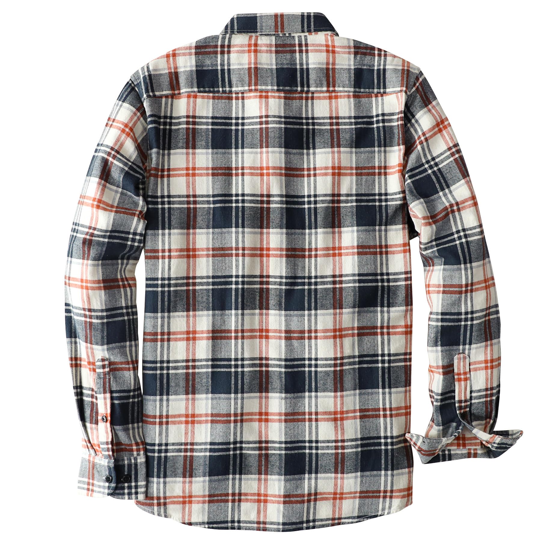 Dubinik® Koszula flanelowa dla mężczyzn, 170 g, czysta bawełna, miękka, ciepła koszula z długim rękawem, zapinana na guziki, na co dzień, do noszenia na zewnątrz