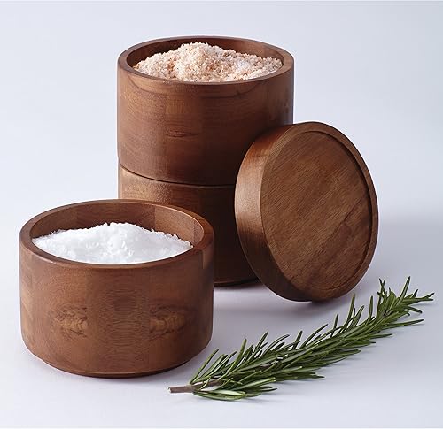 Rachael Ray Pantryware Wood Salt Cellar Stacking Set - Thumbnail 2