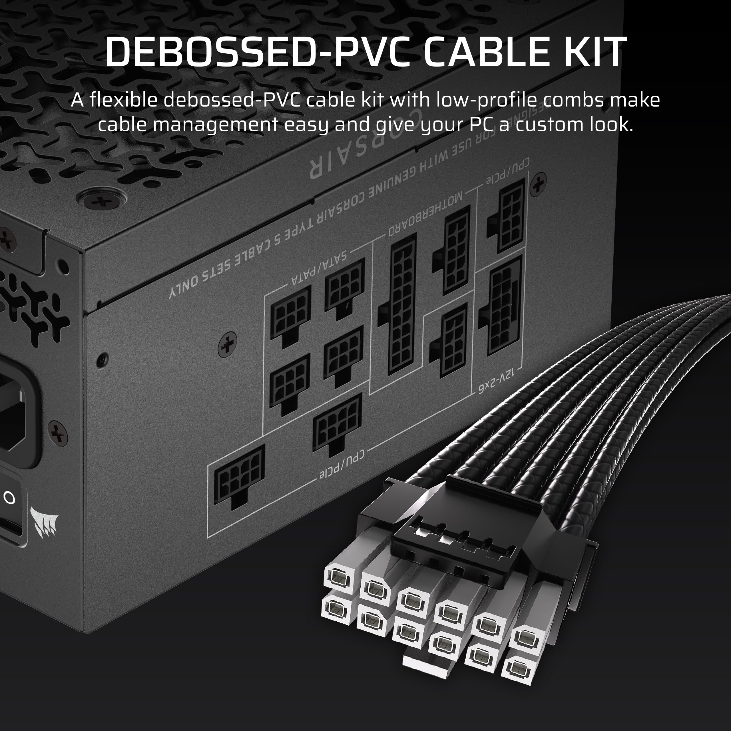 Corsair RM850x Shift (2025) Fuente de alimentación ATX Totalmente Modular, Interfaz Lateral Modular, Cable Nativo de 12V-2x6, ATX 3.1 y PCIe 5.1, Control de Velocidad del Ventilador, condensadores