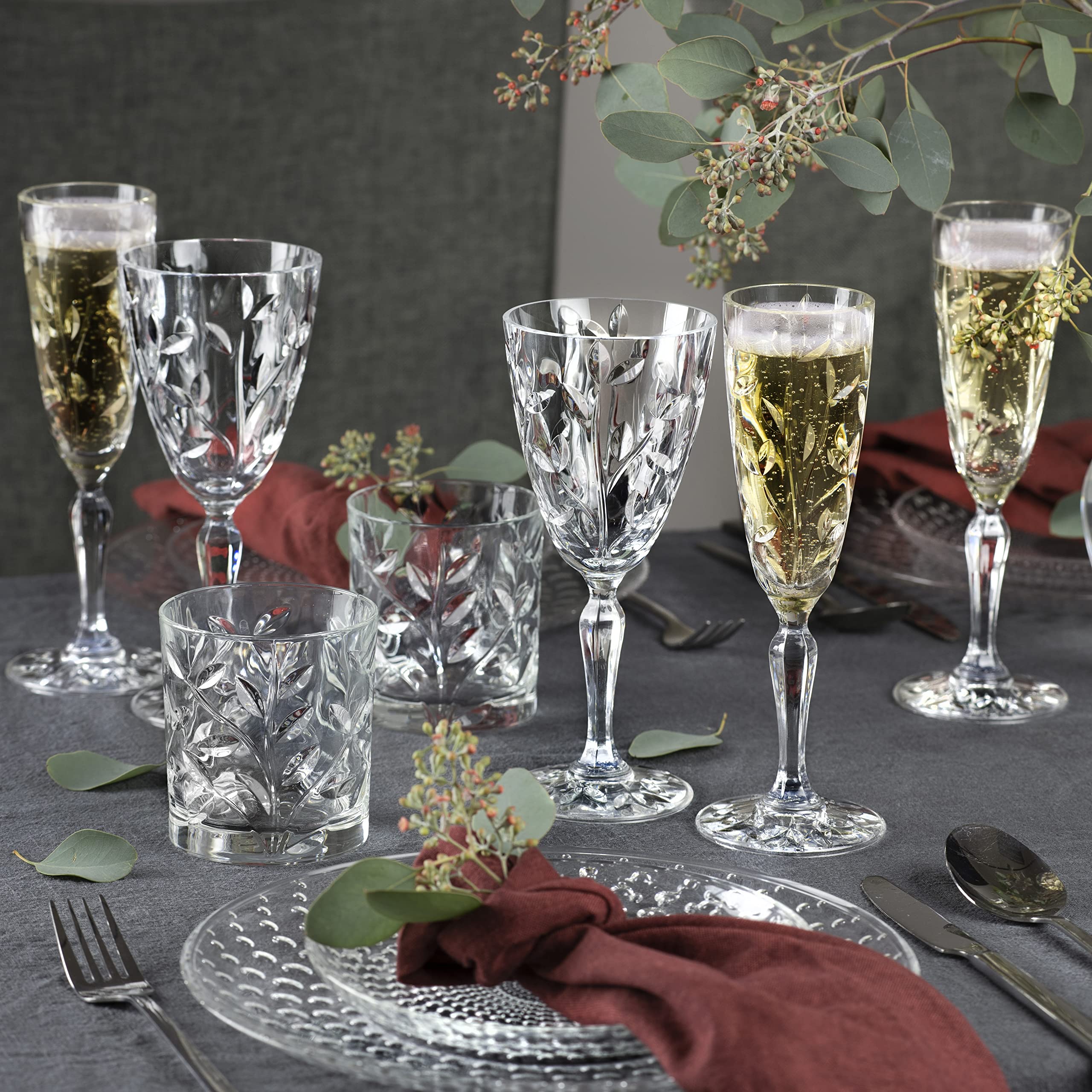 Barski Highball – Glasbecher – 6er-Set – Hiball-Gläser – Kristallglas – schönes Design – Trinkgläser – für Wasser, Saft, Wein, Bier und Cocktails – 328 ml, hergestellt in Europa