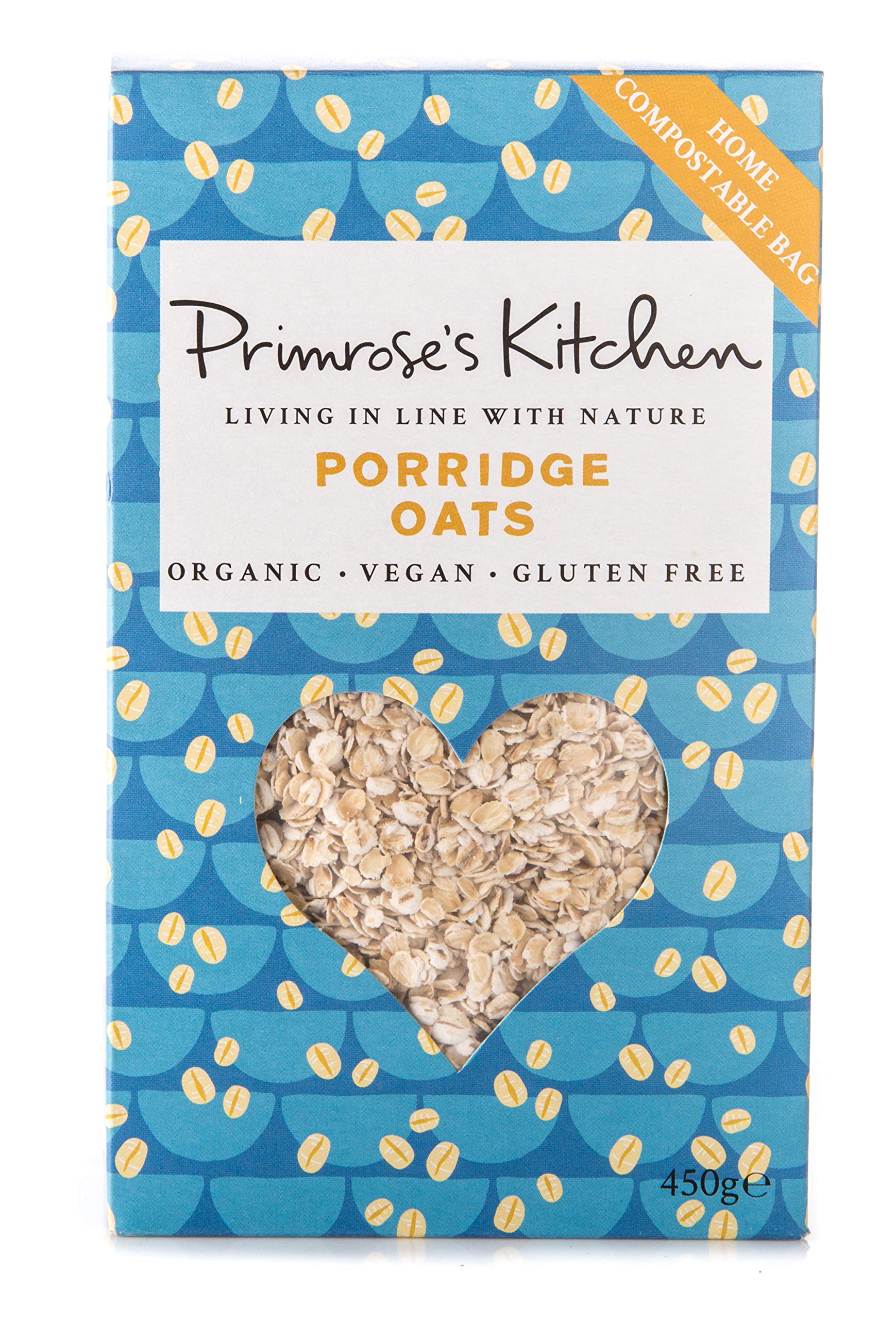 Primrose's Kitchen Organic Porridge Oats, 400 g, Pack of 6