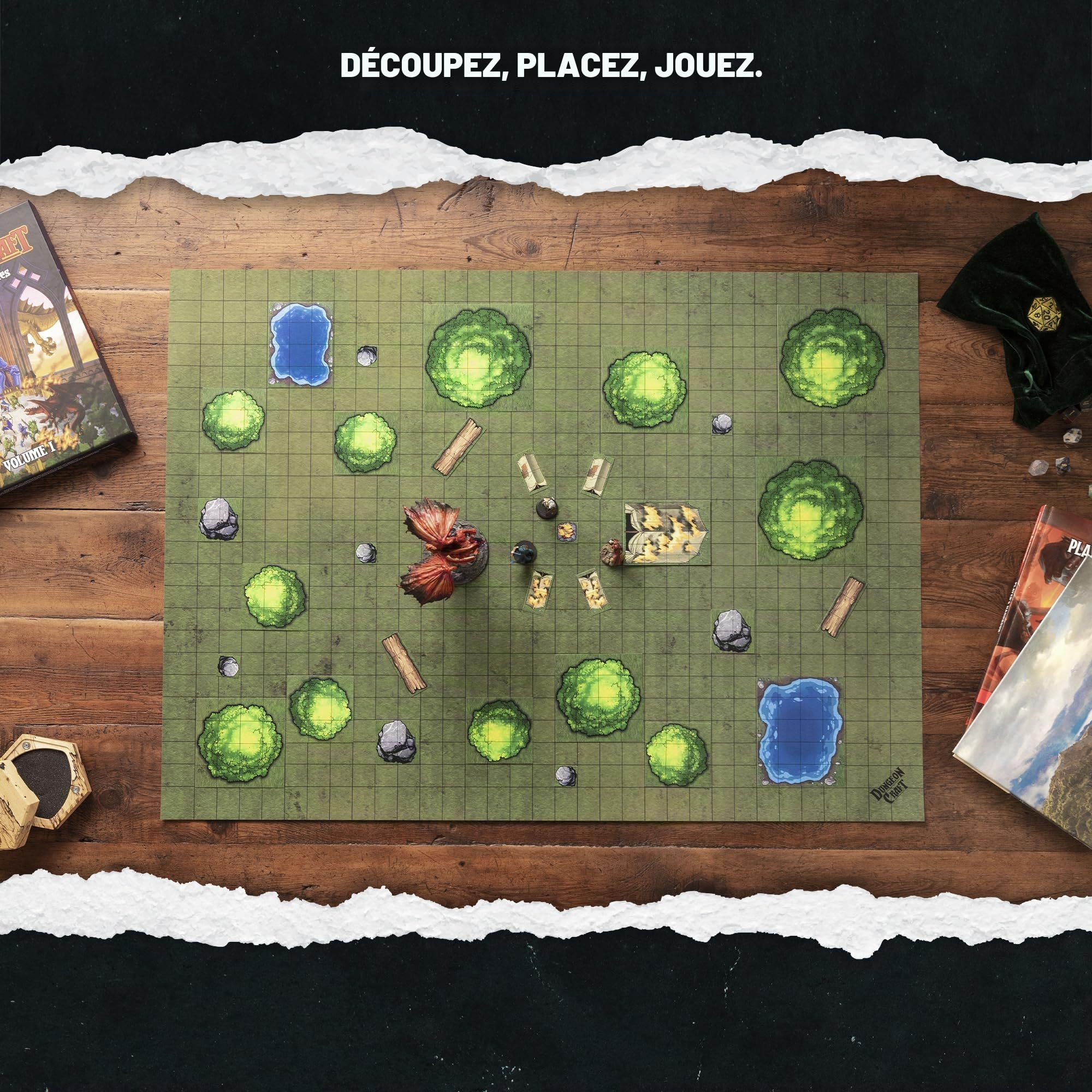 Dungeon Craft Jeu de société : Volume 1 Feuilles Volantes à l'intérieur d'une boîte personnalisée, résistant à l'eau, effaçable à Sec par 1985 Games