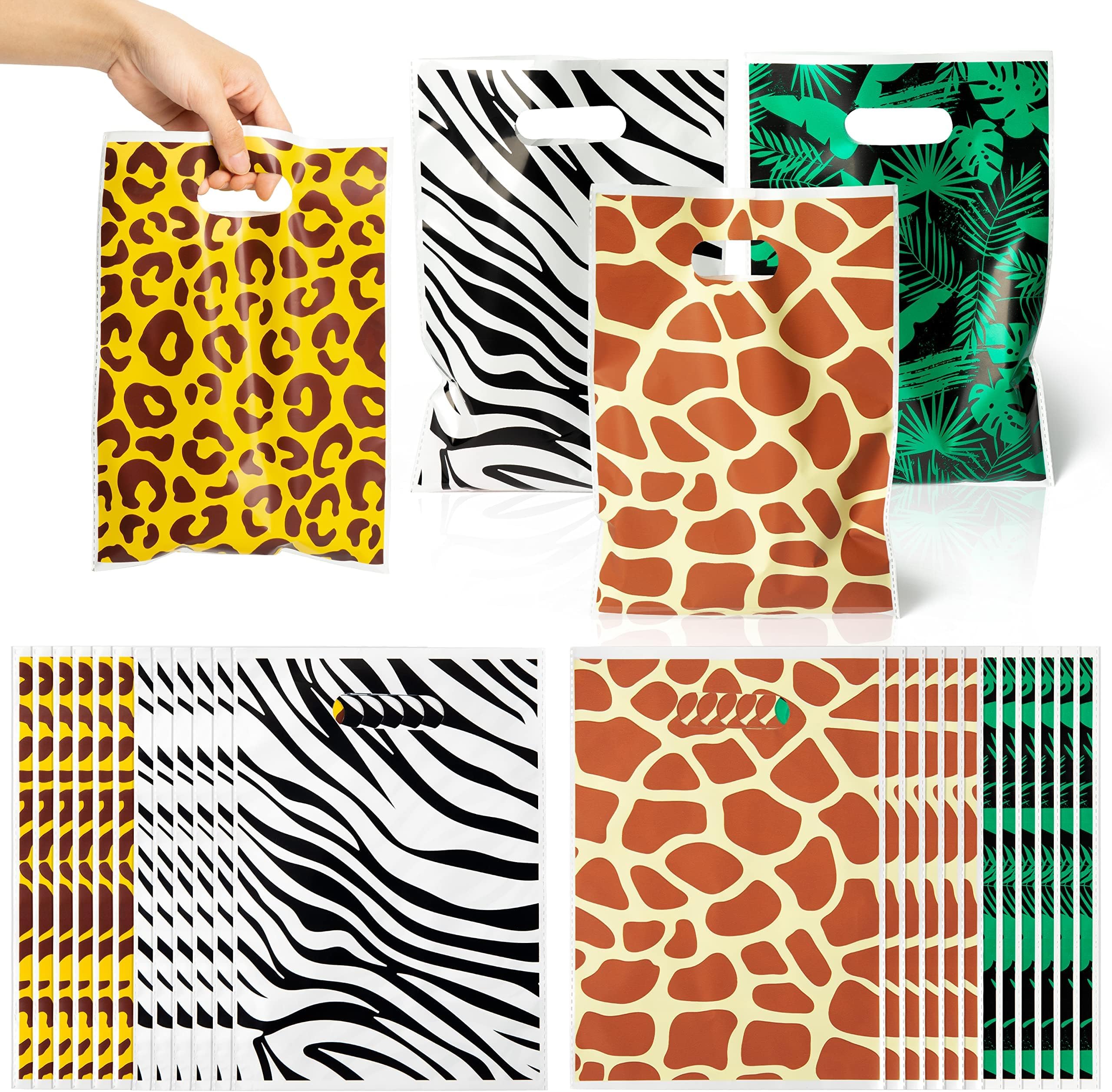 Animal Print Party Favor Bags Jungle Birthday Party Decorations