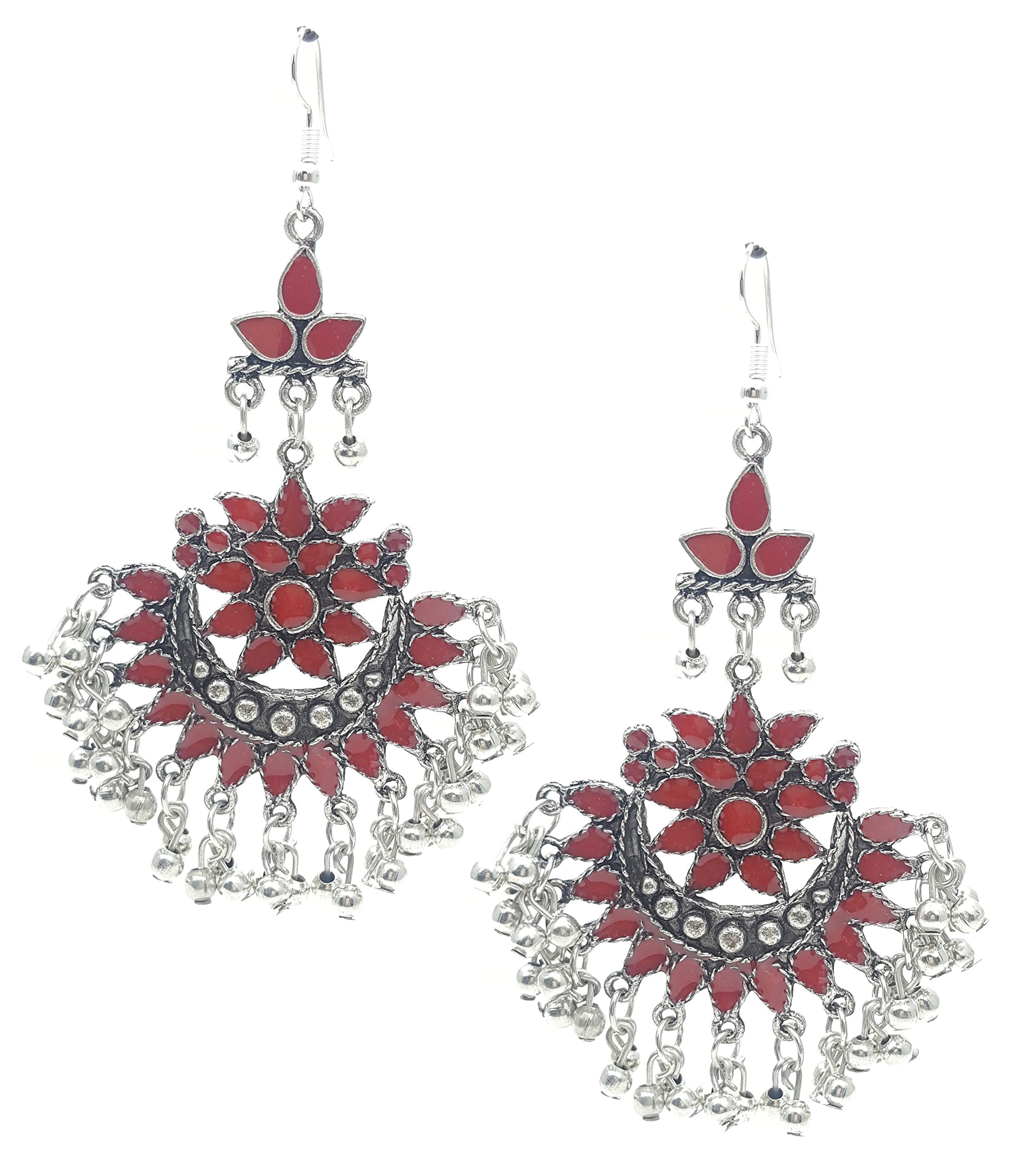 YouBella Jewellery Oxidised Afghani Tribal Earrings for Girls and Women (Brown) (B071G2XRZ7) Amazon Price History, Amazon Price Tracker