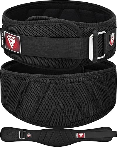 Miniatura 10 de RDX Cinturón de levantamiento de pesas, soporte lumbar acolchado curvado para la espalda, fitness, entrenamiento de ejercicio, culturismo,