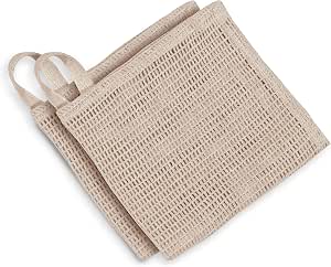 Hemp & Organic Cotton Washcloth, 10” x 12”, 2 Pack