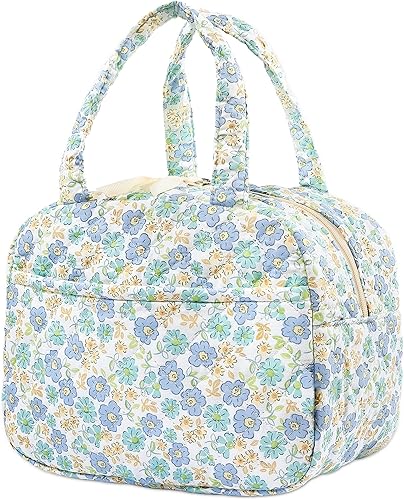 Miniatura 21 de Lonchera acolchada para mujeres, lonchera para niñas adolescentes, bonitas bolsas de almuerzo florales para el trabajo, escuela, oficina, picnic,