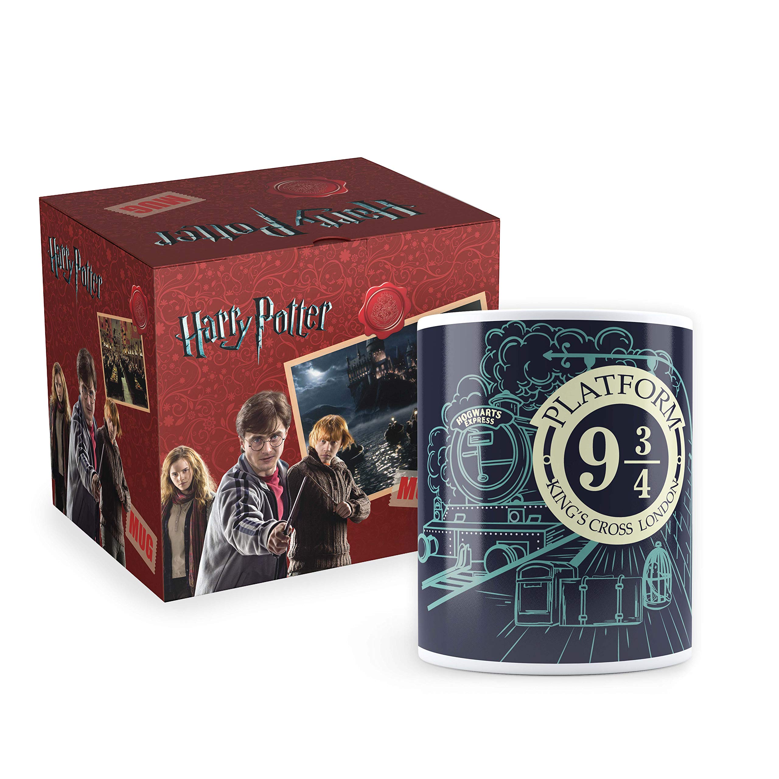Epic Stuff - Harry Potter Platform 93/4 Coffee Mugs (with Gift Coaster) -Officially Licensed by Warner Bros, USA